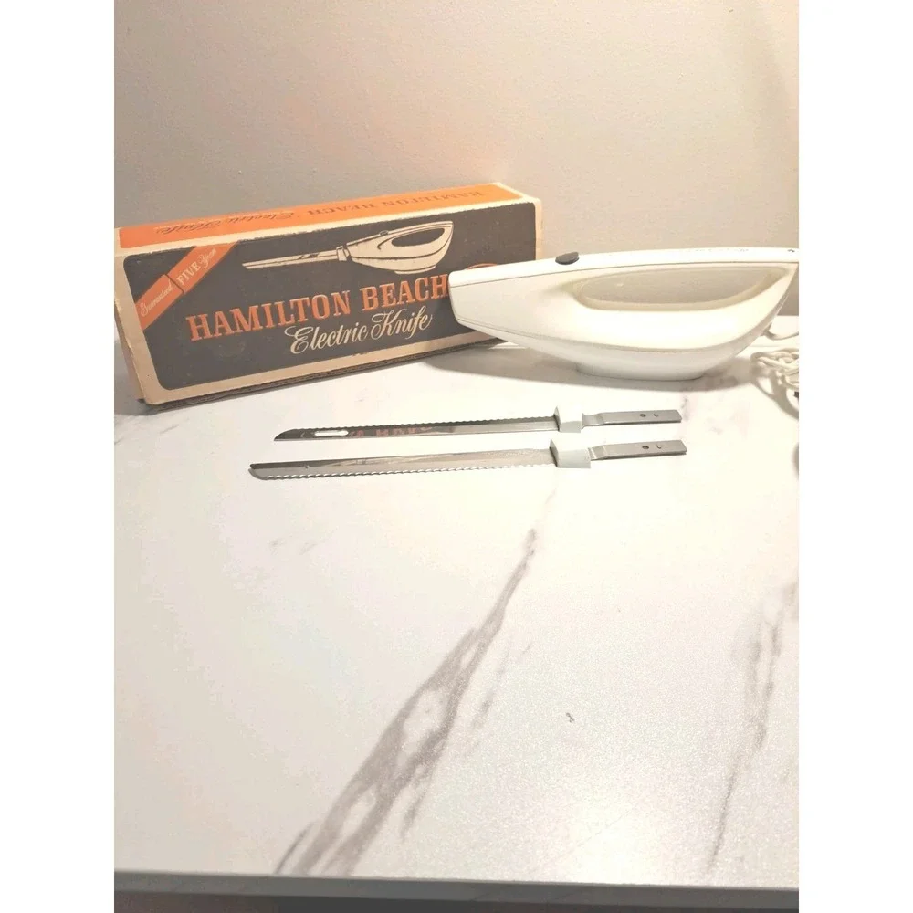 Vintage Hamilton Beach Electric Knife w/ Original Box Model 275-2 Works!